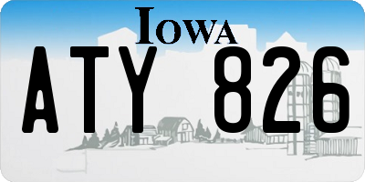 IA license plate ATY826