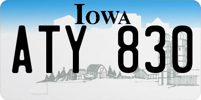 IA license plate ATY830