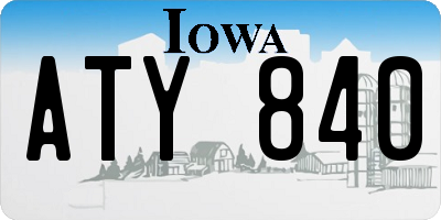 IA license plate ATY840