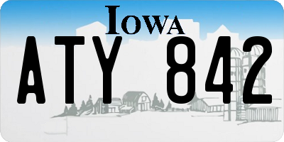 IA license plate ATY842