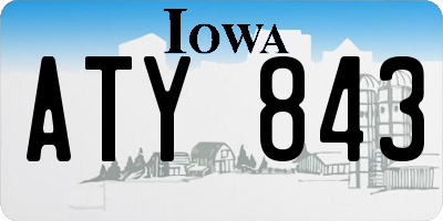 IA license plate ATY843