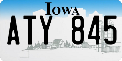 IA license plate ATY845
