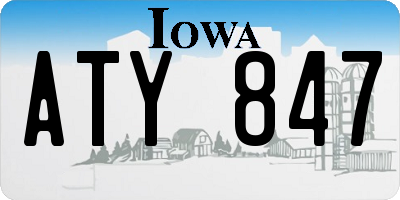 IA license plate ATY847
