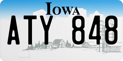 IA license plate ATY848