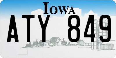 IA license plate ATY849