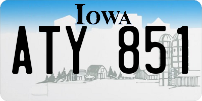 IA license plate ATY851