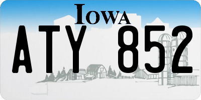 IA license plate ATY852