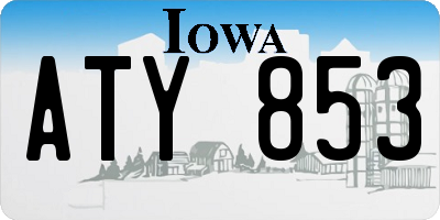 IA license plate ATY853