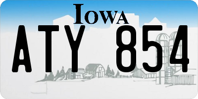 IA license plate ATY854