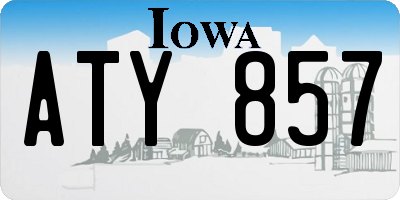 IA license plate ATY857