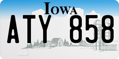 IA license plate ATY858