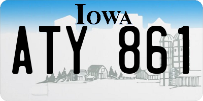 IA license plate ATY861