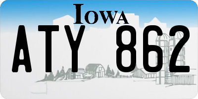 IA license plate ATY862