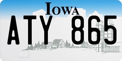 IA license plate ATY865