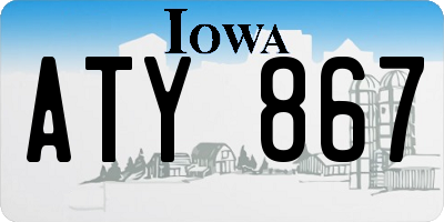 IA license plate ATY867