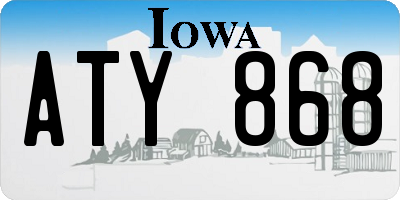 IA license plate ATY868