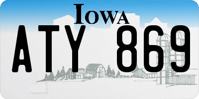 IA license plate ATY869
