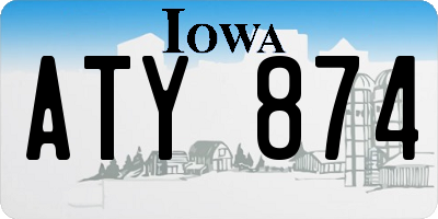 IA license plate ATY874