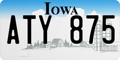 IA license plate ATY875