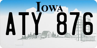 IA license plate ATY876