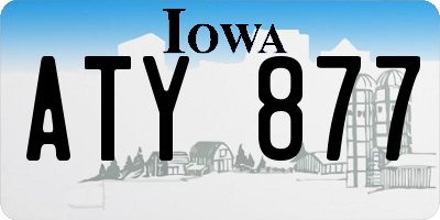 IA license plate ATY877