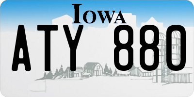 IA license plate ATY880
