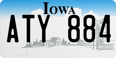 IA license plate ATY884