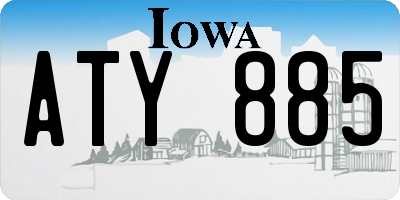 IA license plate ATY885