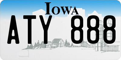 IA license plate ATY888