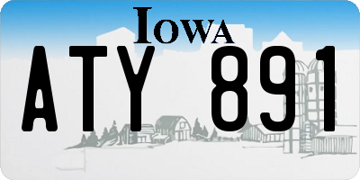 IA license plate ATY891