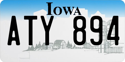 IA license plate ATY894