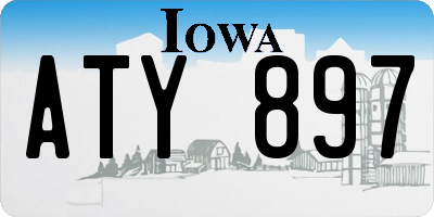 IA license plate ATY897