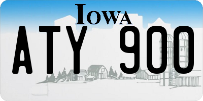IA license plate ATY900