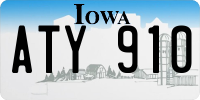 IA license plate ATY910