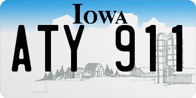 IA license plate ATY911