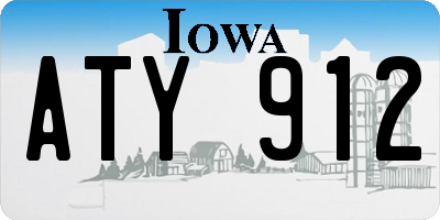 IA license plate ATY912