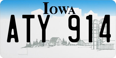 IA license plate ATY914