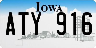 IA license plate ATY916
