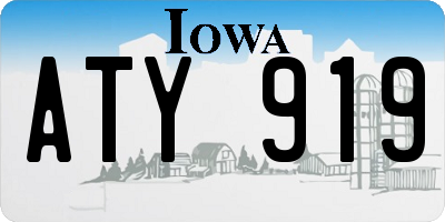 IA license plate ATY919
