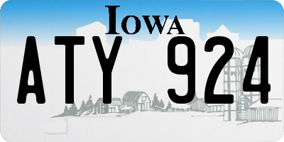 IA license plate ATY924