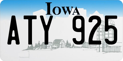 IA license plate ATY925