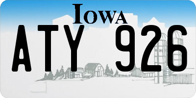 IA license plate ATY926