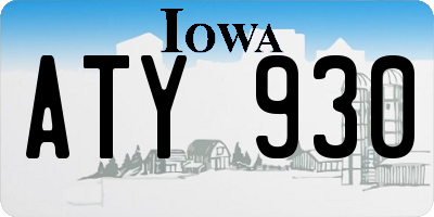 IA license plate ATY930