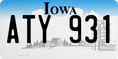 IA license plate ATY931