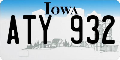 IA license plate ATY932