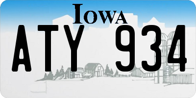 IA license plate ATY934