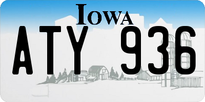 IA license plate ATY936