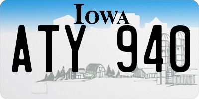 IA license plate ATY940