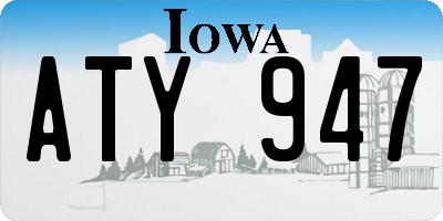 IA license plate ATY947