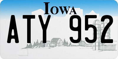 IA license plate ATY952